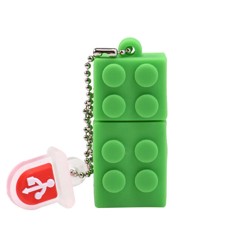 Toy Brick Flash Drive USB Flash Drive 64GB Silica gel Building Block Pendrive Gift 32GB Pen Drive Real Capacity  building block