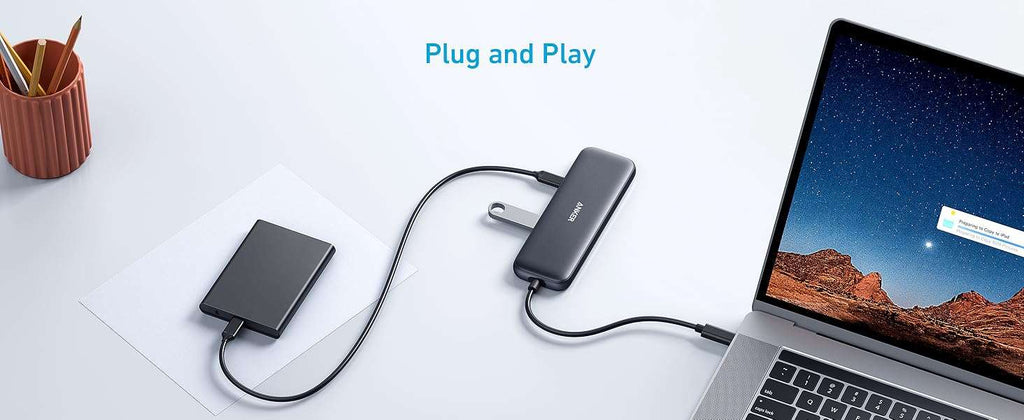 Anker USB C Hub 5-in-1 USBC to HDMI Splitter 4K Display USB-C 5Gbps 2×USB-A 3.0