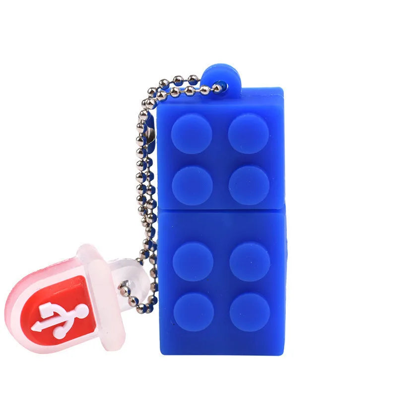 Toy Brick Flash Drive USB Flash Drive 64GB Silica gel Building Block Pendrive Gift 32GB Pen Drive Real Capacity  building block