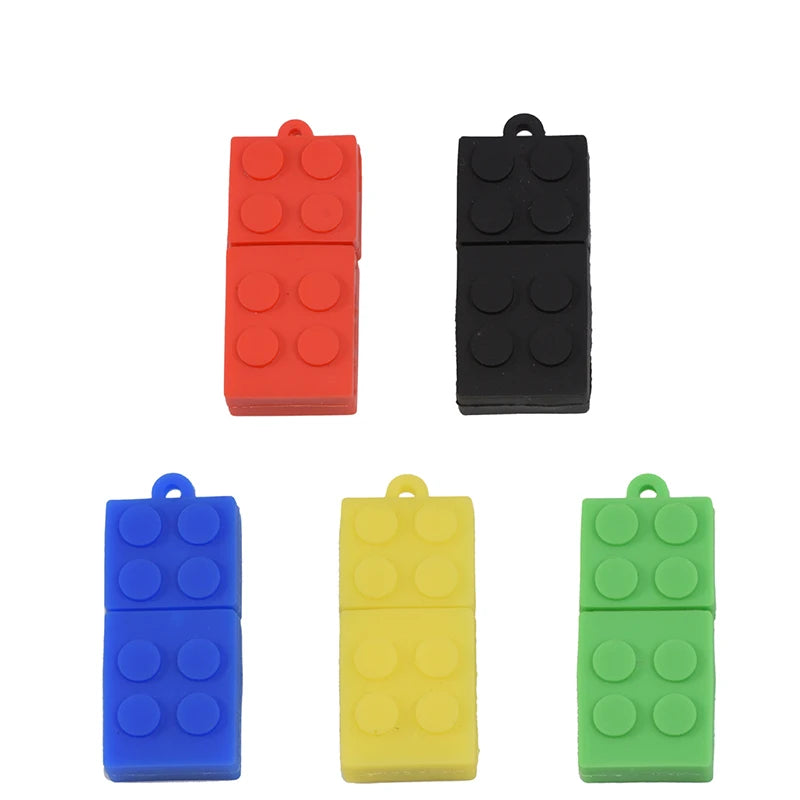 Toy Brick Flash Drive USB Flash Drive 64GB Silica gel Building Block Pendrive Gift 32GB Pen Drive Real Capacity  building block