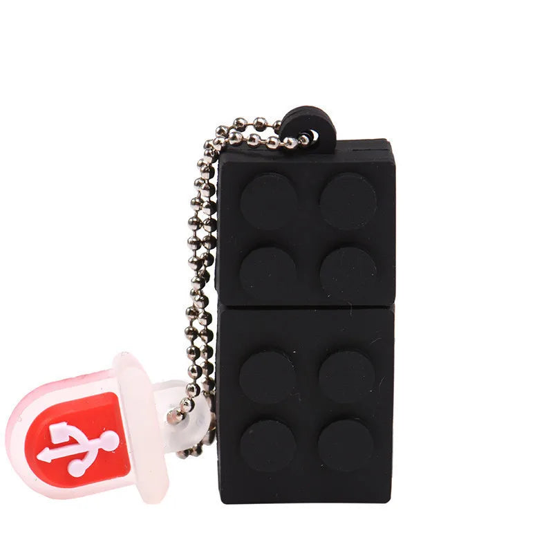 Toy Brick Flash Drive USB Flash Drive 64GB Silica gel Building Block Pendrive Gift 32GB Pen Drive Real Capacity  building block