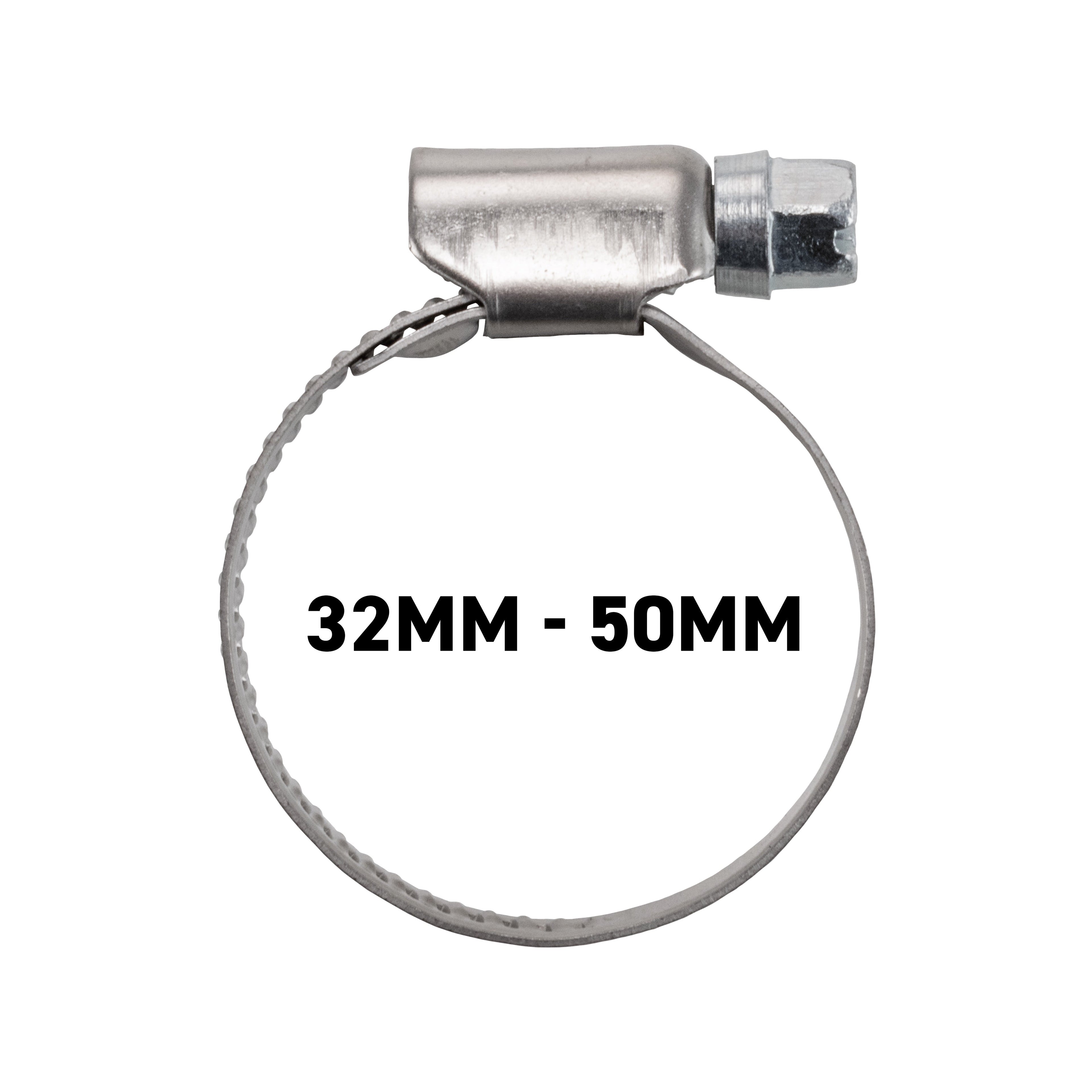 W2 Stainless Steel Hose Clips, 32mm - 50mm