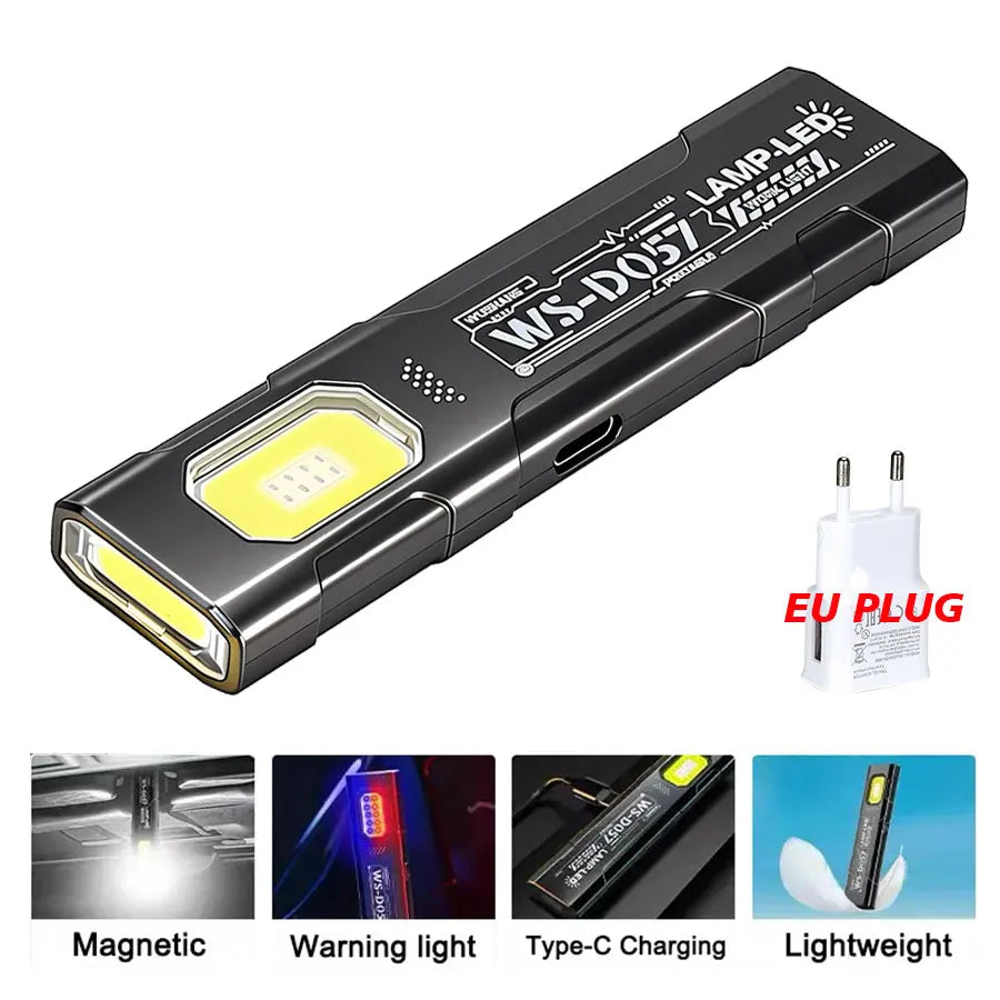 Powerful Mini Security flashing work light warning light strong light mini portable outdoor maintenance emergency EDC flashlight