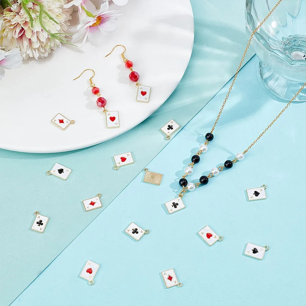 Playing Card Enamel Charms – 40 Pack