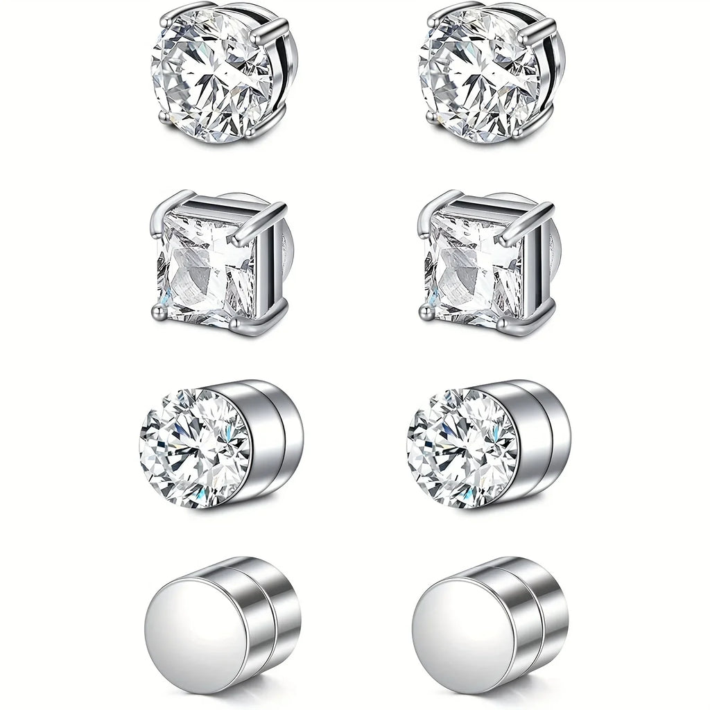 Magnetic Crystal Stud Earrings