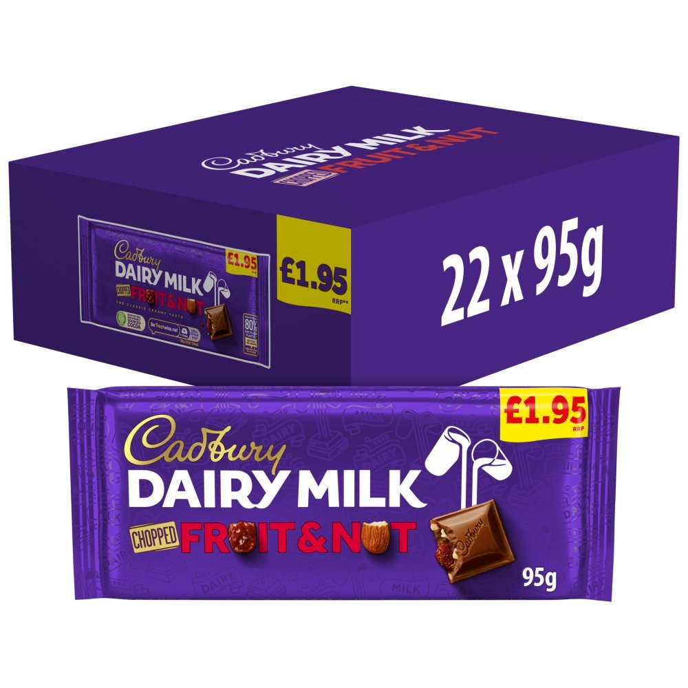 Cadbury Dairy Milk Fruit And Nut Chocolate 95g (Case of 22)