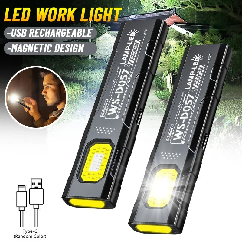 Powerful Mini Security flashing work light warning light strong light mini portable outdoor maintenance emergency EDC flashlight